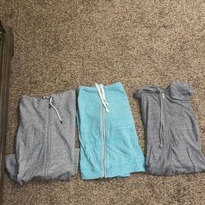 Aeropostale Teal and White Hoodie